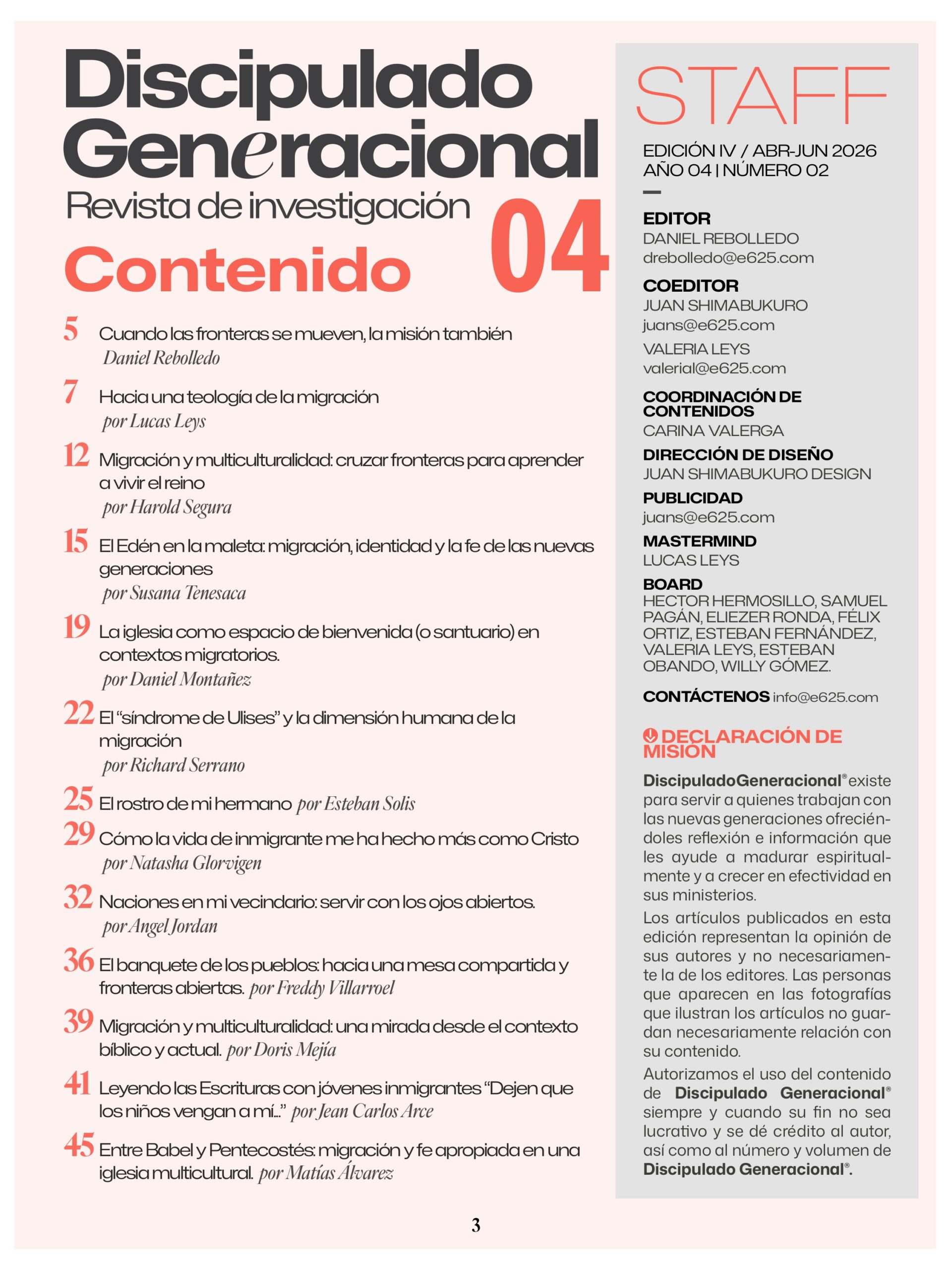 Discipulado Generacional 04: Multiculturidad, Migración e Iglesia - Revista de Investigación - Imagen 2