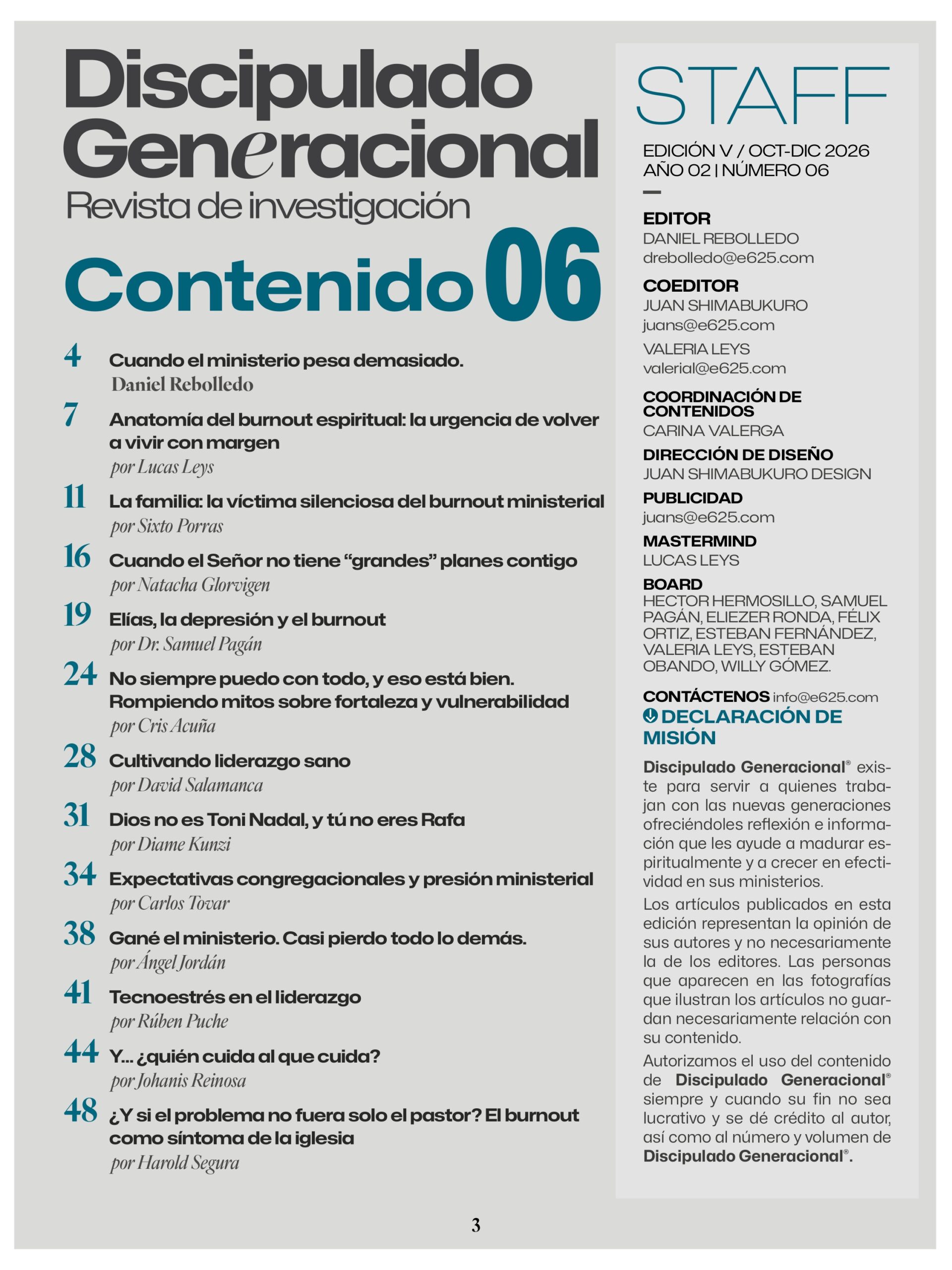 Discipulado Generacional 06: Burnout Ministerial - Revista de Investigación - Imagen 2